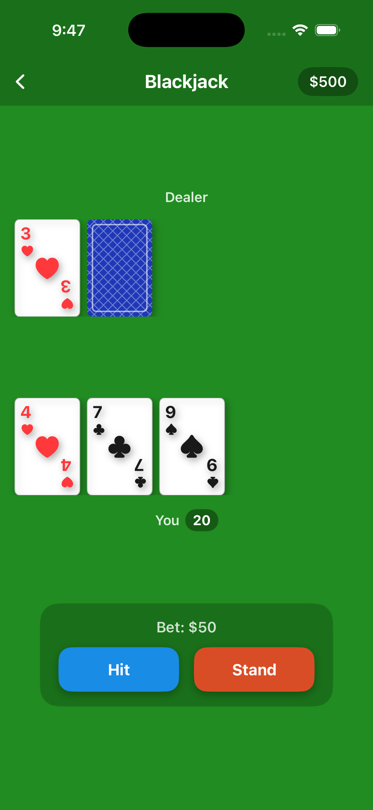 Blackjack Gameplay